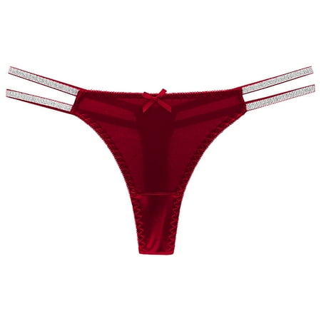 

Underwear For Women Low Waist Satin Fabric Briefs Solid Color Cotton Crotch Panties 3 Pack