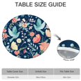 thumbnail image 6 of Water-Resistant Floral Round Tablecloth with Elastic Hem, Durable Polyester Fabric Fits 44-52 Inch Diameter Tables for Dining or Garden, Large Size, 6 of 7