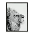 thumbnail image 2 of Kate and Laurel Sylvie Lion Self Actualizing Framed Canvas Wall Art by Amy Peterson Art Studio, 18 x 24, Gray, Adorable Animal Home Décor, 2 of 6