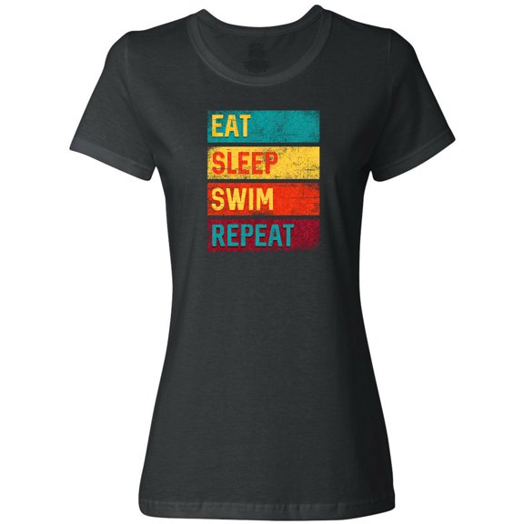 Inktastic Swimming Eat Sleep Swim Repeat Women's T-Shirt