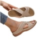 thumbnail image 4 of Amzcrzy Zapatos de mujer,Zapatos de mujer,Zapatillas de mujer, Sandalias informales de cuña para mujer, de color liso, de tacón bajo, ortopédicas, a la moda Sandalias Mujer Zapatillas De Casa, 4 of 8