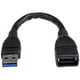 StarTech.com USB 3.0 Cable 6in Short Câble Adaptateur d'Extension (USB-A mâle vers USB-A femelle) - USB 3.1 Gen 1 (5Gbps) Port Saver - Noir (USB3EXT6INBK) - Câble d'extension USB - USB type a (f) vers USB type a (m) - USB 3.0 - 6 in - moulé - noir - pour p/n: 35fcreadbu3, hb304A – image 2 sur 3