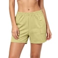 thumbnail image 6 of Tqcoqu Athletic Shorts for Women,Elastic Waist Quick Dry Casual Running Short,Summer Work Out Fashion Clothes with Pockets,Yellow Women's M-XXL, 6 of 9
