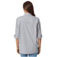 thumbnail image 3 of Gloria Vanderbilt Women's Amanda Button Down Shirt Marine, Navy Stripe, XL, 3 of 3