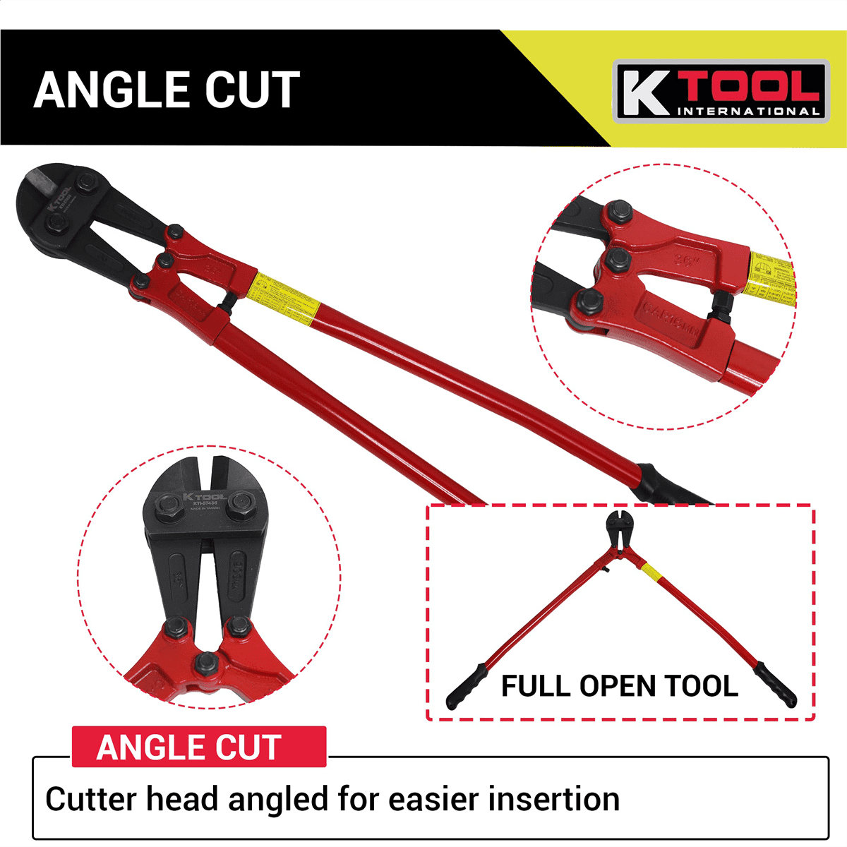 K-Tool International 36" Angle Cut Bolt Cutters