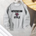 thumbnail image 4 of Sudadera estampada con cuello redondo para mujer, sudadera suave y elegante de primera calidad M, 4 of 8