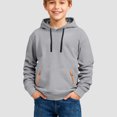 thumbnail image 2 of Ulanda Boys 2pc Sweatshirts Long Sleeve Fleece Hoodie with Pant Thick Fashion Plain Hooded Pullover for Teens Kids Clothes (Light Gray, 3-4 Years), 2 of 5