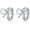 Silver, variant on Solid 925 Sterling Silver Bow Hoop Earrings Ribbon for Women Teens Bowknot Hoop Earrings Huggie