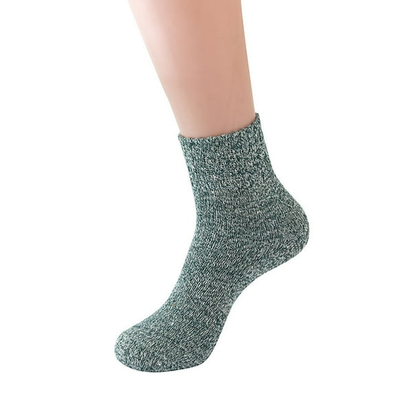 Ankle Socks - Womens Wool Socks Winter Warm Socks Thick Knit Wool Soft Casual Crew Socks for Women, Socks for Women,Color: GN2 Size: One Size