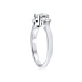 thumbnail image 2 of 1 1/2ct 3 Stone Round Diamond G/SI Engagement Ring 14K White Gold Lab Created, 2 of 3