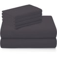 thumbnail image 4 of 100% Egyptian Cotton Bed Sheets - 1000 TC 4-Piece Sheet for Bed, Sateen Weave, Luxury Hotel Sheets, Fits Mattress Upto 18" Deep Pocket - Twin XL Size - Dark Grey Solid, 4 of 8