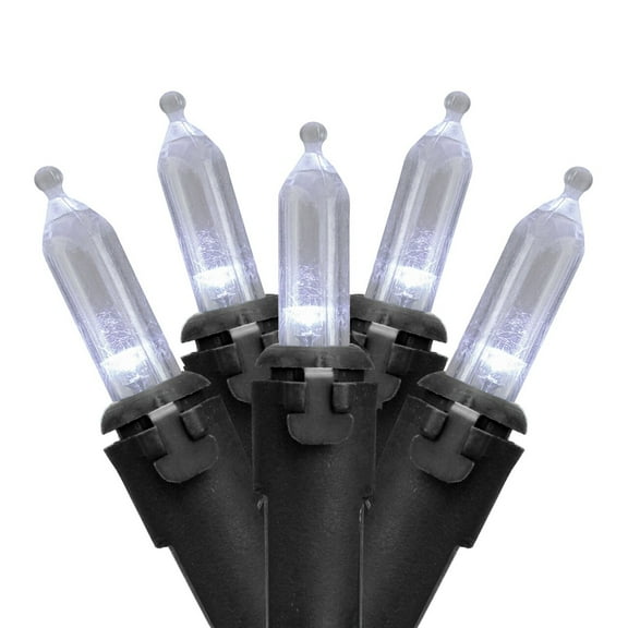 Northlight LED Mini Christmas Lights - Warm White - 33' Black Wire - 100ct