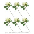 thumbnail image 3 of Rama de flor falsa Wosthever 6 piezas de tela Leche blanca, 3 of 6