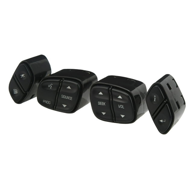 21997738, Antiaging High Sensitivity Black Steering Wheel Volume Switch Abrasion Resistance Steering Wheel Switch Button Set For Cars Black