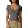 thumbnail image 2 of BLCHUNen Button down Shirt for Women Lightweight V Neck Casual Breathable Summer Sports Active Workout Tops, 2 of 8