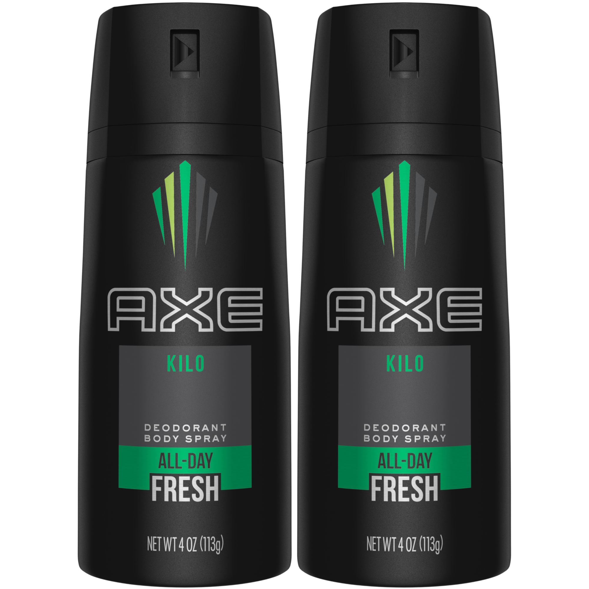 2 Pack Axe Body Deodorant Spray, Kilo 4oz Each