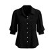thumbnail image 4 of Neewe Womens Button Down Shirts Plain Lapel 3/4 Sleeve Tops Elegant Dressy Blouses Business Casual Outfits, 4 of 5