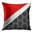 thumbnail image 1 of BOSDECO Red Contrast Abstract Technology Corporate Tech Black Geometric for Brochures Graphic Pillow Case Pillow Cover 20x20 inch, 1 of 1