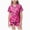 Hot Pink, variant on Halloween Girls Short Sleeve Pajamas Set Kids Pumpkin Bat Print Pjs Set Fashion Kids Halloween 2 Pces Indoor Wear(Dark Purple,6-7 Years)