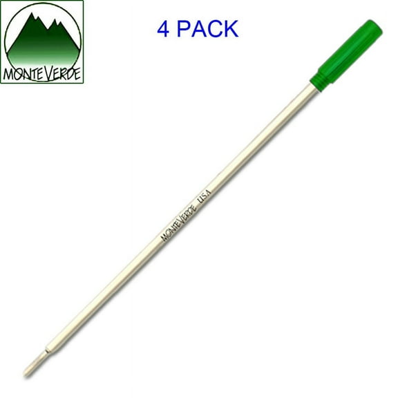 4 Pack - Monteverde® Soft Roll™ Ballpoint for Cross® Ballpoint Pens - Green