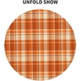 thumbnail image 4 of Autumn Fall Orange Round Tablecloth 60 Inch Thanksgiving Buffalo Check Plaid Table Clothes Rustic Farmhouse Reusable Circle Table Cover for Picnic Party Home Dining Room Decor, 4 of 6
