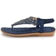 thumbnail image 4 of Sandalias de verano para mujer, chanclas informales cómodas, zapatos de playa, sandalias planas elásticas con correa en T para el tobillo para mujer Xemadio WMZL-899-24, 4 of 8
