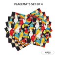 thumbnail image 2 of Placemats Set Of 4 / 6, Colorful Parrot Toucan Cockatoo Placemats For Dining Table Indoor/Outdoors Heat Resistant Washable Placemats 18" X 12", 2 of 8