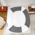 thumbnail image 5 of Homewish Romantic Valentine'Day Twin Sheet Sets, Grey White Kids Twin Fitted Sheet, 3pcs, 5 of 7