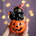 thumbnail image 2 of Halloween Decorations Indoor - Resin Black Cat Crow Pumpkin Figurine for Office Home Table Decor, Cute Halloween Gifts, 2 of 2