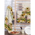 thumbnail image 2 of Spring Kitchen Dish Towels for Drying Dishes Set of 3, Bicycles Botanical Sunflowers Leaves Butterfly Waffle Weave Microfiber Hand Tea Bathroom Towels Quick Dry & Absorbent Towel 15.7x23.6, 2 of 7