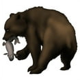 thumbnail image 1 of Wallhogs Bear with Fish Cutout Wall Decal, 1 of 2