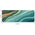 thumbnail image 7 of Teal Gold Marble Pattern Kitchen Rug Mat,Kitchen Runner Rugs Non Skid Washable,Decorative Kitchen Floor Mats for Kitchen,Sink,Laundry,17"x47.2", 7 of 7