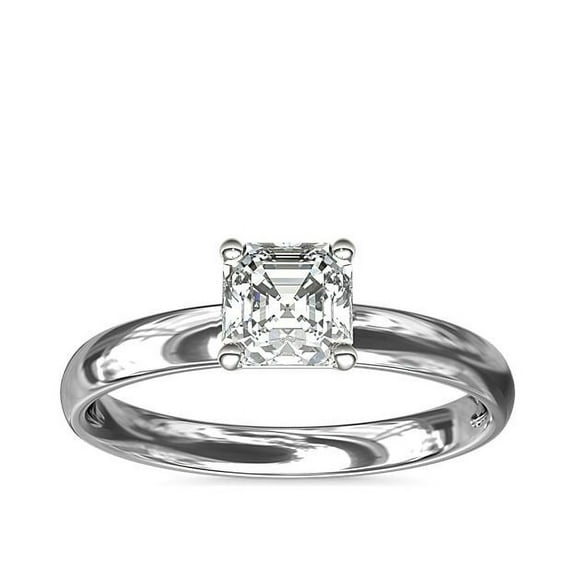 2.00 Carat Asscher Cut Moissanite Wonderful Wedding Ring for Women in Solid 14K White Gold Size 7 by Diamond-Capitals