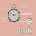 thumbnail image 3 of serony Horloge Rétro Réveils de Table Style Européen Cadran Rond Montre de Bureau Vintage Sans Tic-Tac Portable Montres Suspendues Blanc, 3 of 9