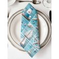 thumbnail image 2 of nqOlkjepod Nautical Beach Cloth Napkins Set of 6 Reusable Dinner Napkins, Blue Coastal Starfish Lighthouse Starfish Cocktail Napkin Washable Table Napkins for Wedding/Party/Baby Shower 20"x20", 2 of 8