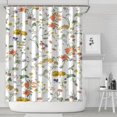 thumbnail image 2 of Watercolor Tropical Garden Floral Shower Curtain – Bright Botanical Aesthetic, 72x84 Inches, 2 of 5