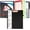 Black, variant on Spiral Leather Clipboard Folio with Notepad (8.5 x 11''), 5 Folders with 10 Pockets, Storage Zipper Pouch, Pen Loop, 39 Stickers, Padfolio Organizer for Work School, Blue