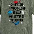thumbnail image 3 of Dr. Seuss - Red, White and Blue Fish - Men's Short Sleeve Graphic T-Shirt, 3 of 6