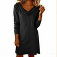 thumbnail image 2 of Ailaofu Women's 2026 Spring Summer Dress Tunic Tops for Leggings Long Sleeve Sweater Cowl Neck Fashion Shirt Dress, 2 of 7