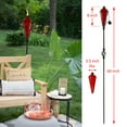 thumbnail image 2 of Westcharm 4 Pack 60-inch Glass Garden Torch Light with Swirling Metal Ground Pole - Blue, 2 of 8