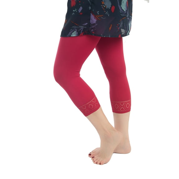 Lupo Women's Fashion Legging Capri Cherry