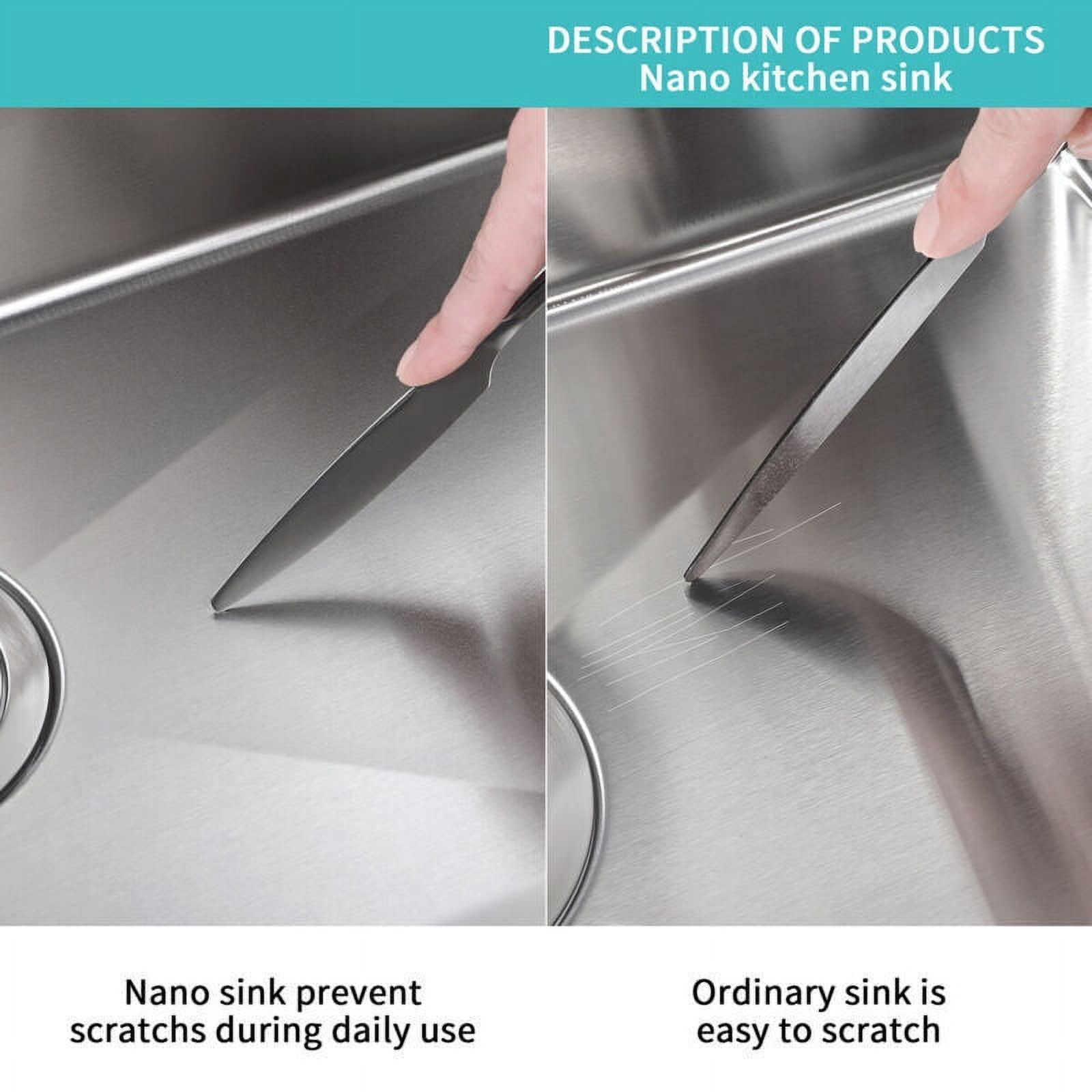 32 in Sunken Kitchen Sink, Double Bowl Sink, Kitchen Double Bowl Sink Basin Under The Table 304 Stainless Steel