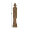thumbnail image 3 of 10" x 48" Brown Polystone Indoor Outdoor Buddha Sculpture with Engraved Carvings and Relief Detailing, by DecMode, 3 of 9