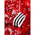 thumbnail image 6 of Linjinx Kids Girls Sequin Bomber Jacket Zipper Lightweight Long Sleeve Sparkle Jackets Outerwear Red 14, 6 of 7
