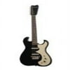Silvertone Classic 1449-BSF Solid-Body Electric Guitar, Black/Silver Flake