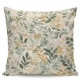 thumbnail image 2 of Sage Green Yellow Botanical Throw Pillow Covers, Soft Pillowcases with Invisible Zipper, Spring Summer Vintage Decorative Square Pillow Cushion Covers for Living Room Couch Sofa Bed 16x16 Inches, 2 of 8