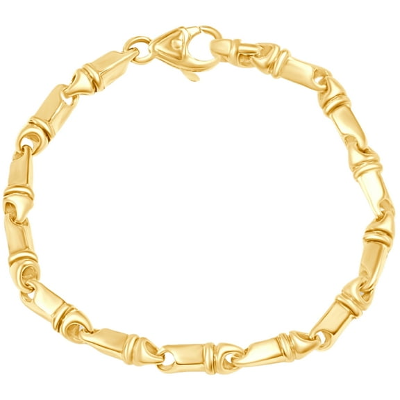 Pompeii Men's Designer Seed Link 14k Gold (25gram) or Platinum (41gram) 5.5mm Bracelet