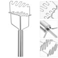 thumbnail image 3 of MasteelfCA 1pc Stainless Steel Potato Press Baking Tool Wave Type Potato Press for Home Restaurant (Silver), 3 of 8