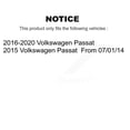 thumbnail image 2 of Transit Auto Front Rear Hub Bearings Assembly Coated Disc Brake Rotors and Semi-Metallic Pads Kit (10Pc) for Car Volkswagen Passat - Left Right Side (Driver Passenger) KBB-111536, 2 of 11