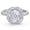 04-April Diamond White, variant on Birthstone Ring for Women,Silver Plated Halo CZ Adjustable Ring,Vintage Promise Band Ring,Valentine’s Day Birthday Christmas Mother’s Day Jewelry Gift for Wife Mom Girlfriend
